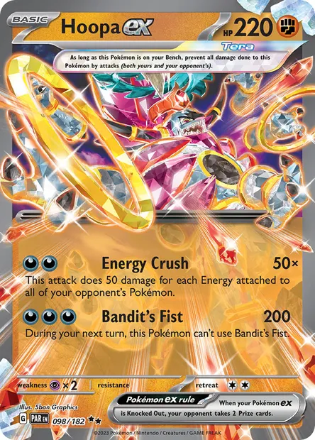 Hoopa ex, Pokémon card PAR 098 — Paradox Rift set