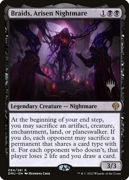 Braids, Arisen Nightmare, Magic card PDMU 84p — Dominaria United Promos set