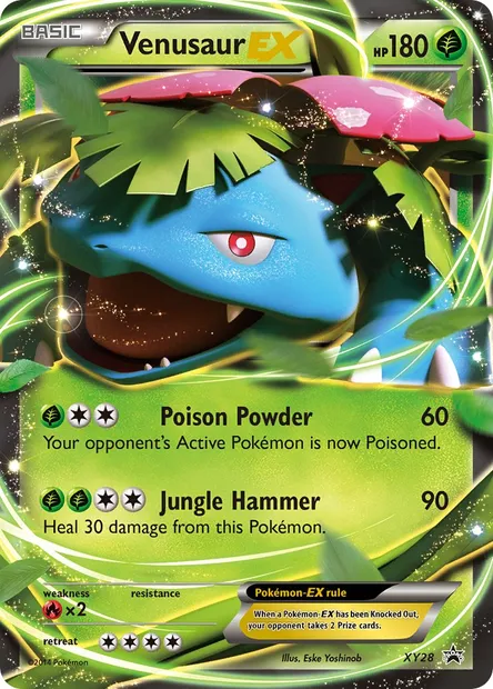 Venusaur EX, Pokémon card XY 28 — XY Black Star Promos set