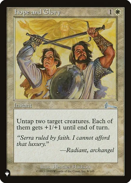 Hope and Glory, Magic card PLST ULG-9 — The List set