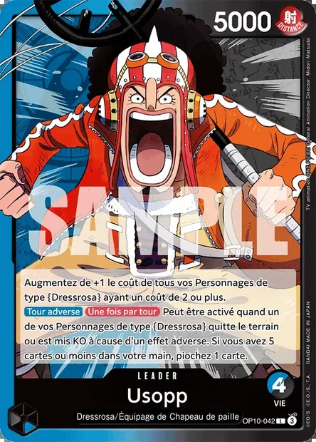 Usopp, carte One Piece OP10-042 — extension SANG ROYAL