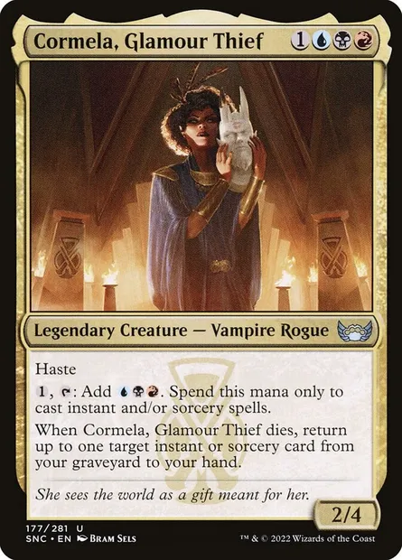 Cormela, Glamour Thief, Magic card SNC 177 — Streets of New Capenna set