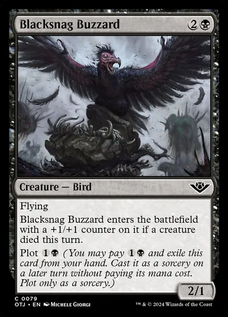 Blacksnag Buzzard, Magic card OTJ 79 — Outlaws of Thunder Junction set