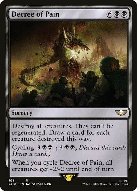 Decree of Pain, Magic card 40K 198 — Warhammer 40,000 Commander set