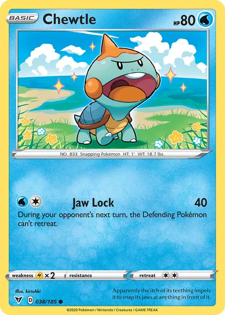 Chewtle, Pokémon card VIV 38 — Vivid Voltage set