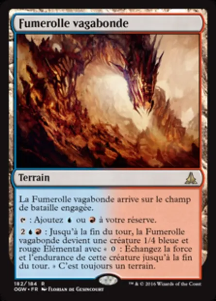 Fumerolle vagabonde, carte Magic OGW 182 — extension Le serment des Sentinelles