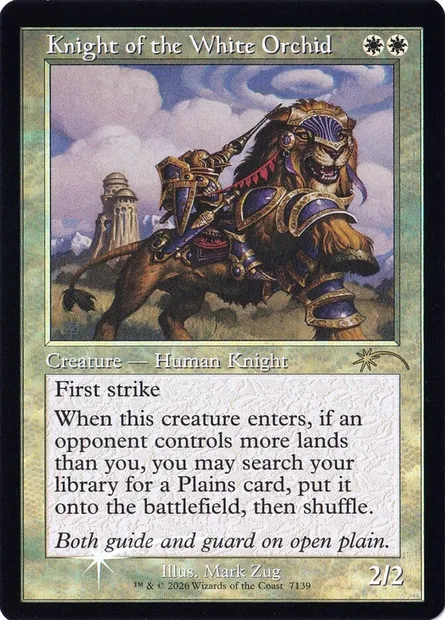 Chevalier de l'Orchidée blanche, carte Magic SLD 7139 — extension Secret Lair Drop