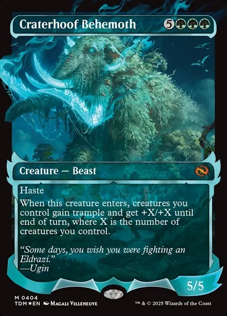 Craterhoof Behemoth, Magic card TDM 404 — Tarkir: Dragonstorm set