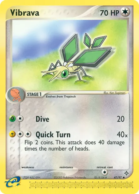 Vibrava, Pokémon card DR 47 — Dragon set
