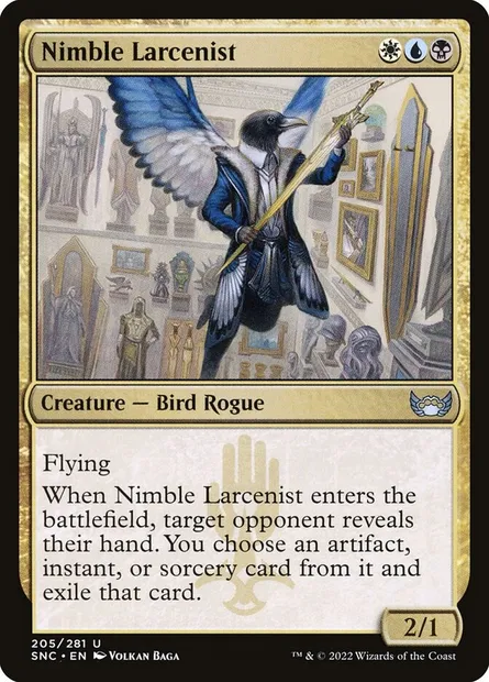 Nimble Larcenist, Magic card SNC 205 — Streets of New Capenna set