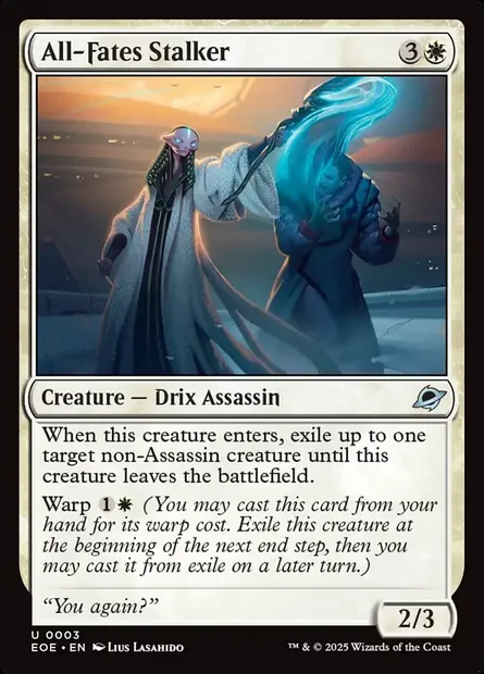 All-Fates Stalker, Magic card EOE 3 — Edge of Eternities set