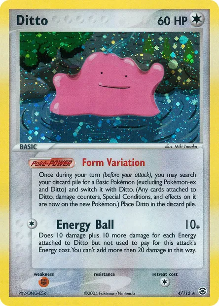 Ditto, Pokémon card RG 4 — FireRed & LeafGreen set