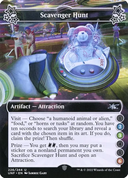 Scavenger Hunt, carte Magic UNF 226a — extension Unfinity