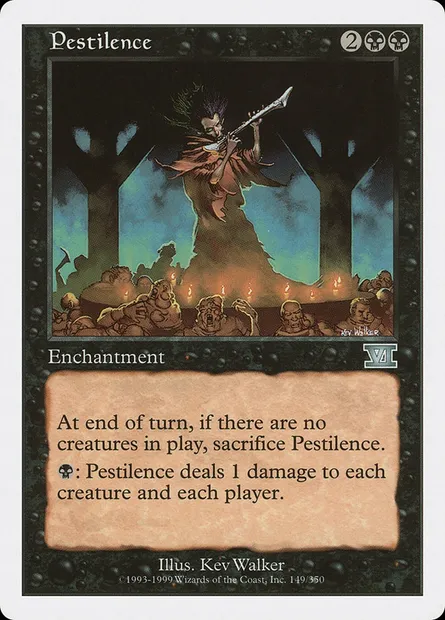 Pestilence, Magic card 6ED 149 — Classic Sixth Edition set