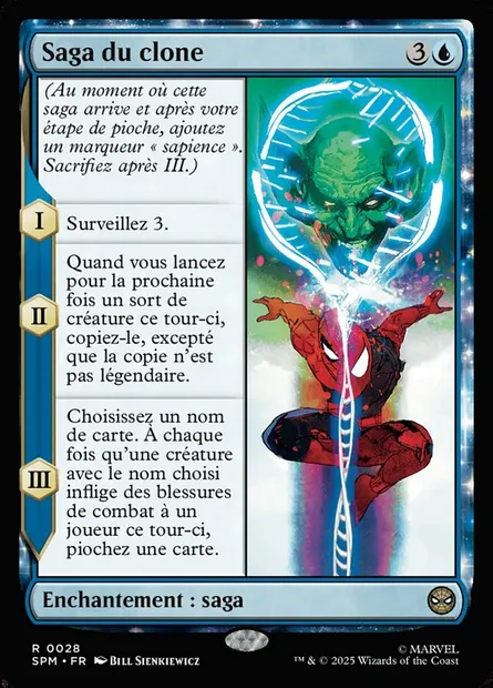 Saga du clone, carte Magic SPM 28 — extension Marvel's Spider-Man