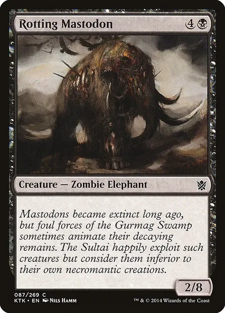Rotting Mastodon, Magic card KTK 87 — Khans of Tarkir set