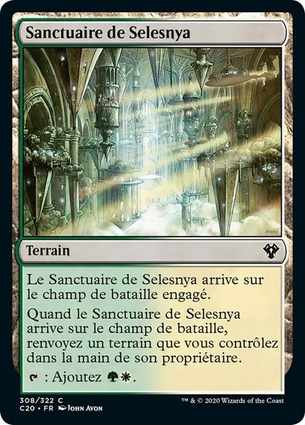 Sanctuaire de Selesnya, carte Magic C20 308 — extension Commander 2020