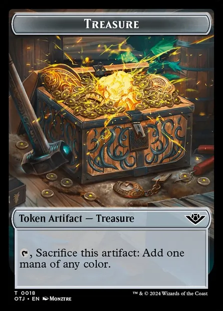 Treasure, carte Magic TOTJ 18 — extension Outlaws of Thunder Junction Tokens