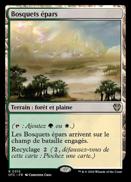 Bosquets épars, carte Magic OTC 315 — extension Outlaws of Thunder Junction Commander