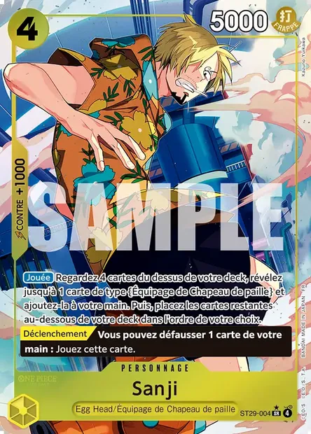Sanji, carte One Piece ST29-004 — extension EGG HEAD