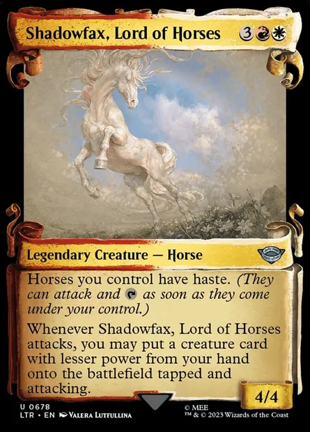 Shadowfax, Lord of Horses, Magic card LTR 678 — The Lord of the Rings: Tales of Middle-earth set