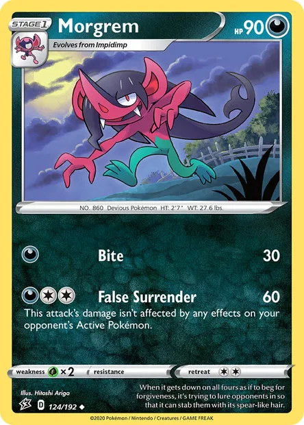Morgrem, Pokémon card RCL 124 — Rebel Clash set