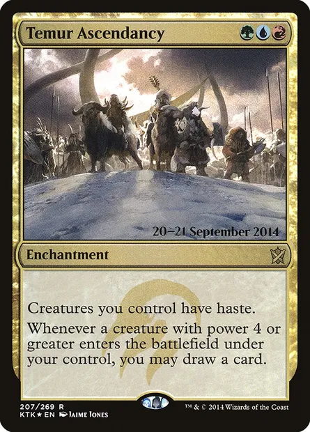 Temur Ascendancy, Magic card PKTK 207s — Khans of Tarkir Promos set