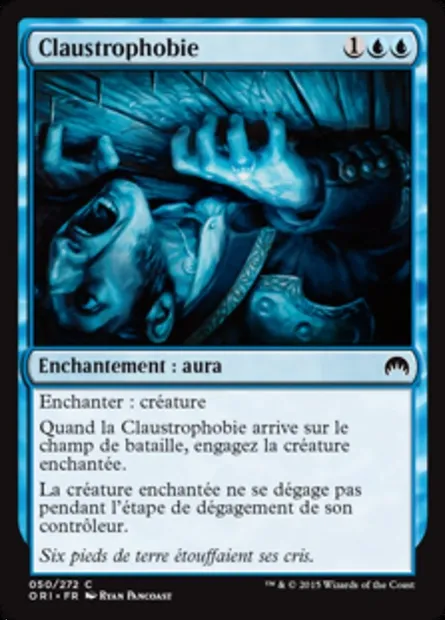 Claustrophobie, carte Magic ORI 50 — extension Magic Origines