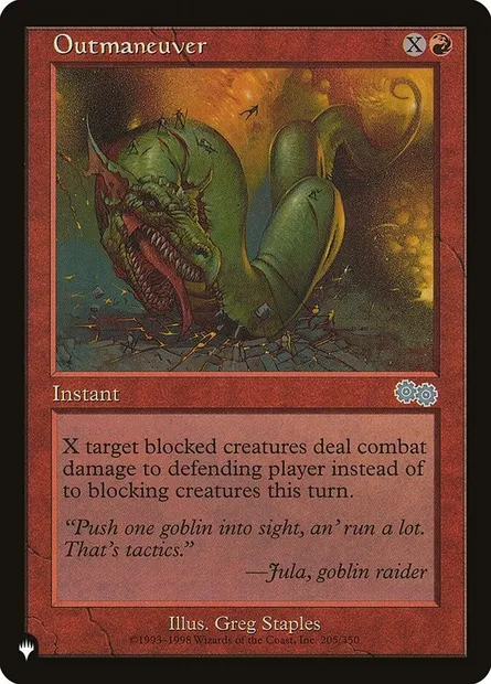 Outmaneuver, Magic card PLST USG-205 — The List set
