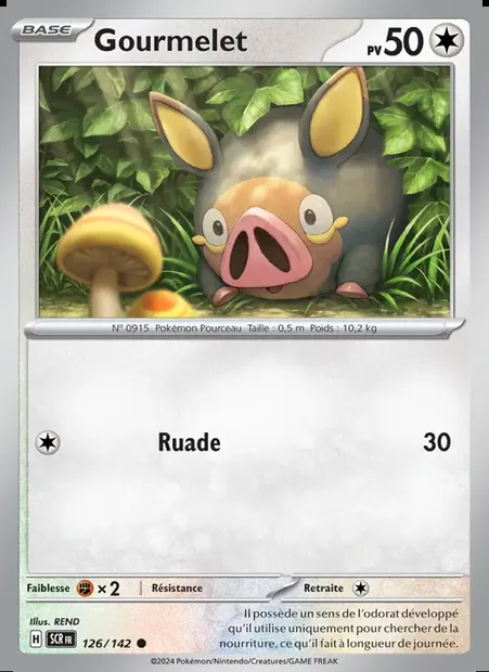 Gourmelet, carte Pokémon SCR 126 — extension Couronne Stellaire
