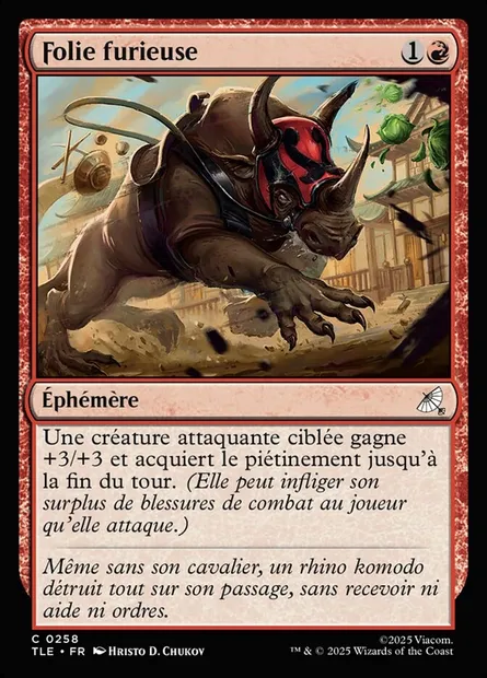 Folie furieuse, carte Magic TLE 258 — extension Avatar: The Last Airbender Eternal