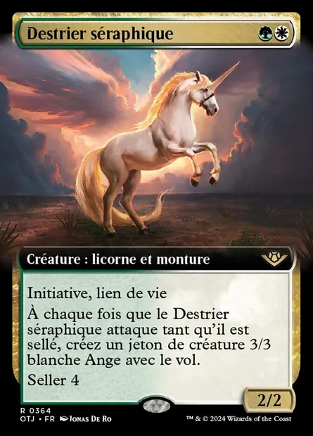 Destrier séraphique, carte Magic OTJ 364 — extension Outlaws of Thunder Junction