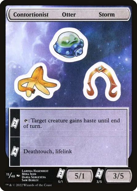 Contortionist Otter Storm, carte Magic SUNF 15 — extension Unfinity Sticker Sheets