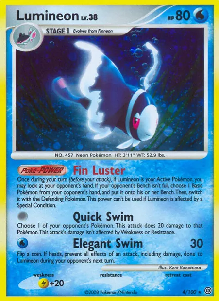 Lumineon, Pokémon card SF 4 — Stormfront set