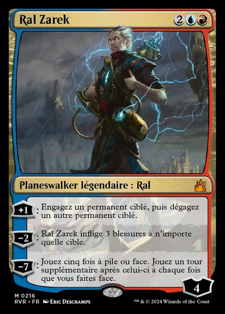 Ral Zarek, carte Magic RVR 216 — extension Ravnica Remastered