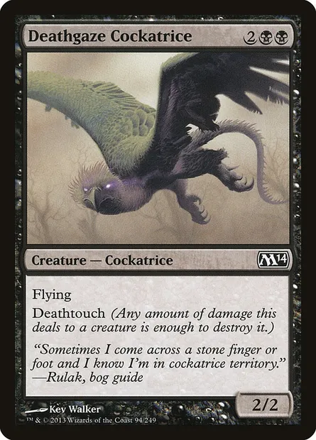 Deathgaze Cockatrice, Magic card M14 94 — Magic 2014 set