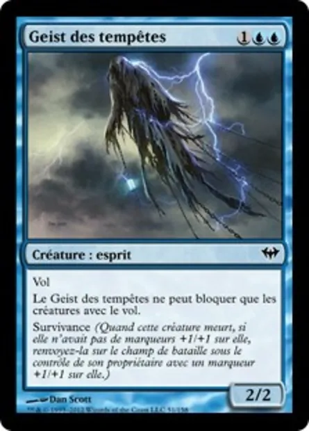 Geist des tempêtes, carte Magic DKA 51 — extension Obscure Ascension