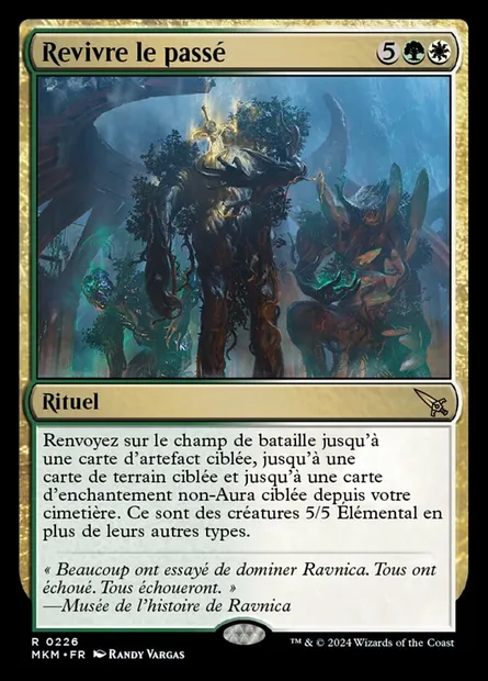 Revivre le passé, carte Magic MKM 226 — extension Murders at Karlov Manor