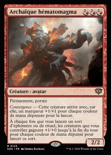 Archaïque hématomagma, carte Magic SOS 123 — extension Secrets of Strixhaven
