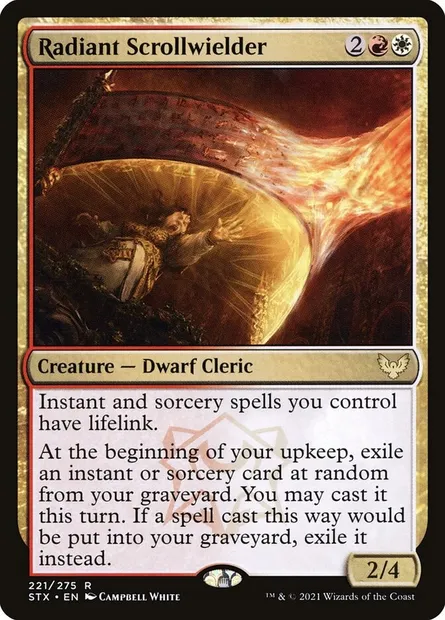 Radiant Scrollwielder, Magic card STX 221 — Strixhaven: School of Mages set