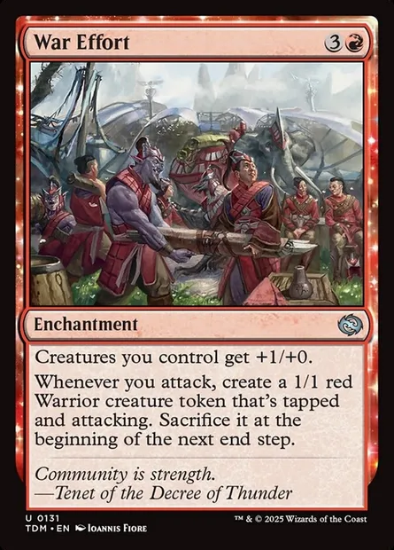 War Effort, Magic card TDM 131 — Tarkir: Dragonstorm set