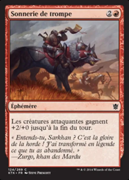 Sonnerie de trompe, carte Magic KTK 124 — extension Les Khans de Tarkir