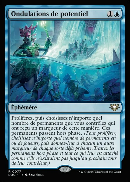 Ondulations de potentiel, carte Magic EOC 77 — extension Edge of Eternities Commander
