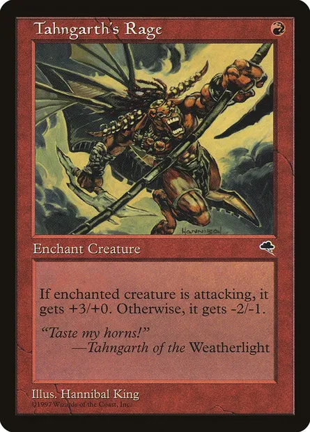 Tahngarth's Rage, Magic card TMP 209 — Tempest set