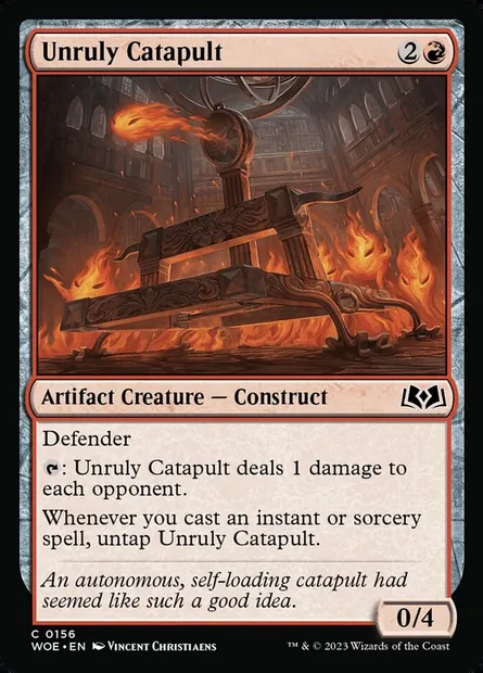 Unruly Catapult, Magic card WOE 156 — Wilds of Eldraine set