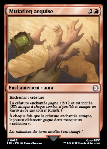 Mutation acquise, carte Magic PIP 53 — extension Fallout
