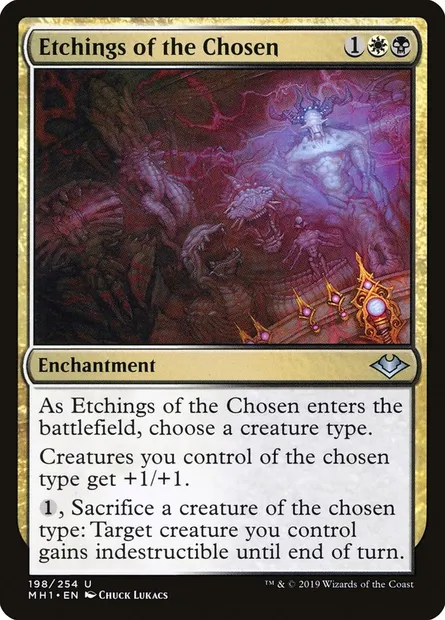 Etchings of the Chosen, Magic card MH1 198 — Modern Horizons set