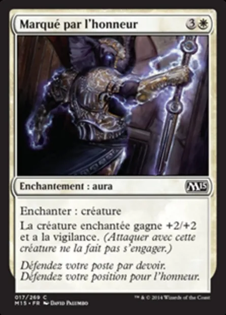 Marqué par l'honneur, carte Magic M15 17 — extension Magic 2015