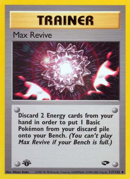 Max Revive, Pokémon card GC 117 — Gym Challenge set