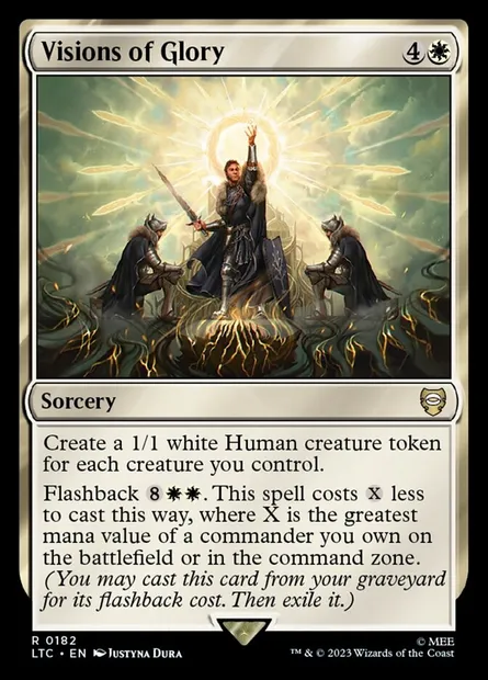 Visions of Glory, Magic card LTC 182 — Tales of Middle-earth Commander set